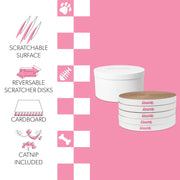 THE LICKER STORE White / 12" / Modern;Mid-Century;Classic;Transitional;Traditional;Cottage;Casual Scratching Pads