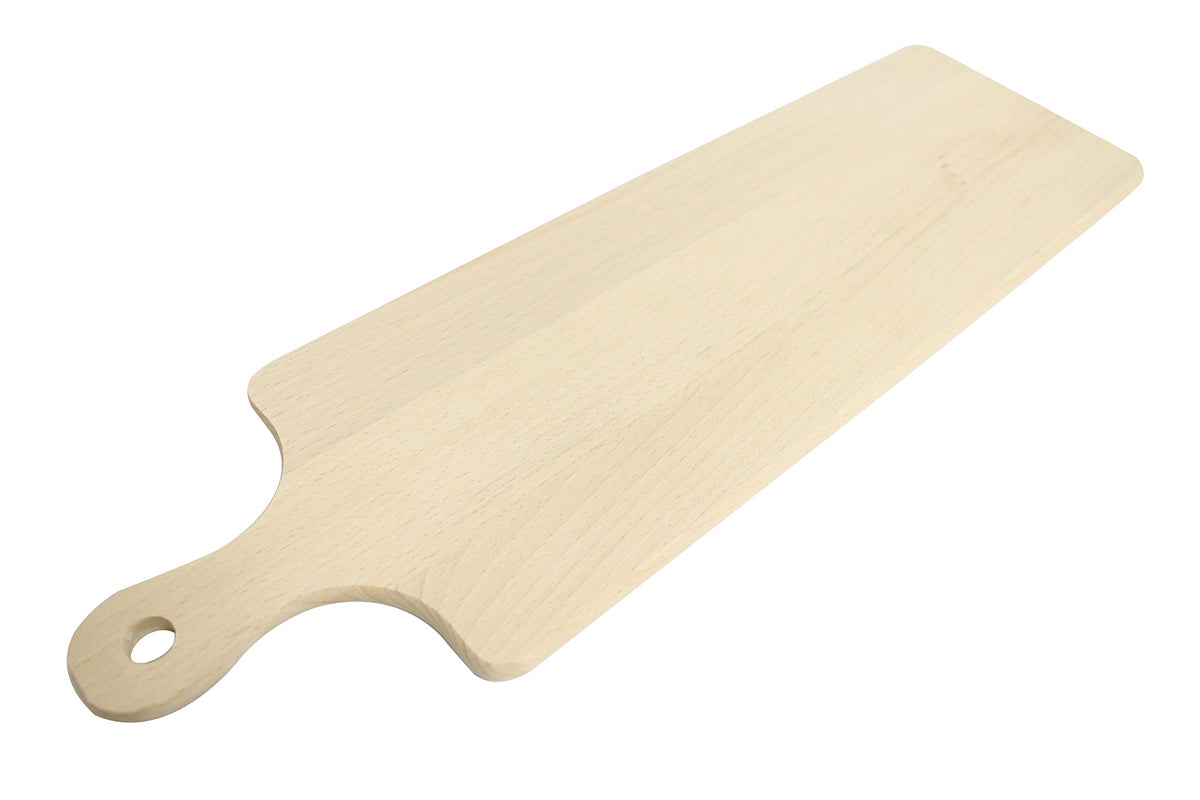 World Cuisine A4982247 Beechwood Rectangular Paddle Board by PADERNO – 19.75inx5.75inx.38in, Beech Wood, Brown, Model Calder 4381