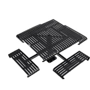 46" Square Steel Slat Picnic Table by Global Industrial – Alloy Steel, Black, Model 271673