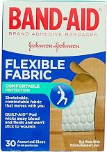 Johnson and Johnson Band-Aid Flexible Fabric Assorted 30 Bandage - (Pack of 24)