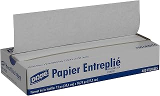 Dixie Heat-Resistant Interfolded Paper by GP PRO (Georgia-Pacific), White, HR12, 10.75" Width x 12" Length, 4,000 Count (400 Liners Per Box, 10 Boxes Per Case)
