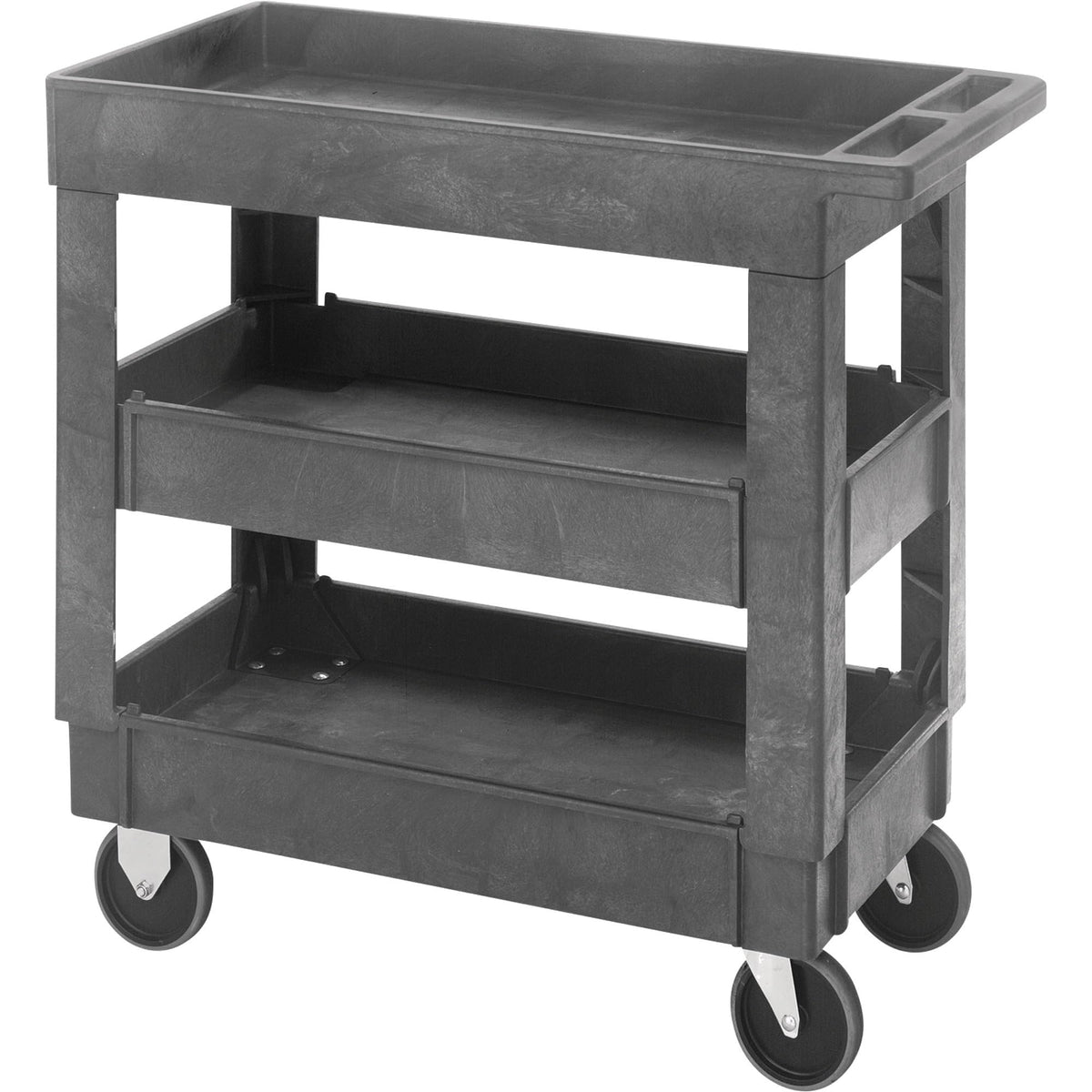 Quantum Polymer Mobile Utility Cart by QUANTUM STORAGE SYSTEMS – Polymer, Gray, Model PC3518-33-3