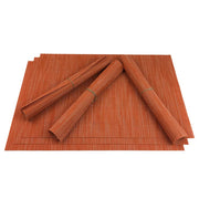 Wazaigur Placemat Set, 17.7 x 11.8 Inches, Orange