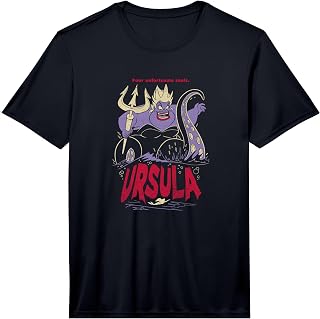 Men's Disney The Little Mermaid Ariel & Ursula Large Sea Witch Performance T-Shirt