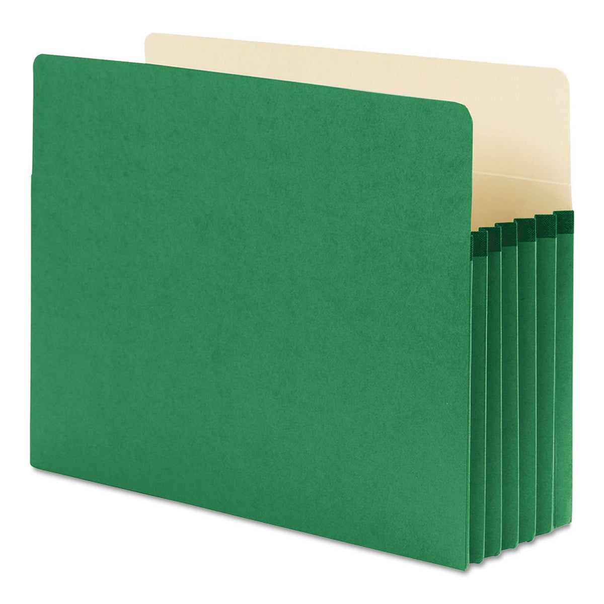 Drop Front Panel Colored File Pockets () by SMEAD – Letter, Tyvek, Green, Model SMD73236