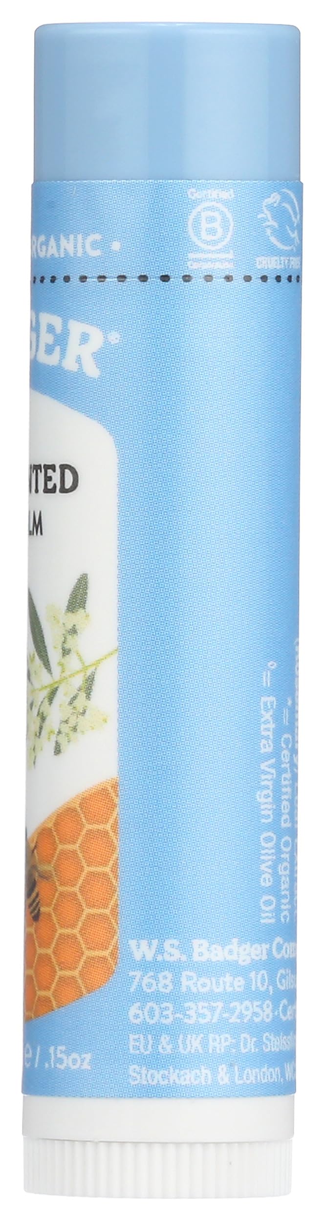 Lip Balm Stick by Badger – 0.15 Ounce (1 Count), Clear, Model 720101