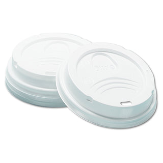 Georgia-Pacific Dixie 8 oz. Dome Hot Coffee Cup Lids by GP PRO Georgia Pacific White, D9538, 1,000 Count (100 Lids Per Sleeve