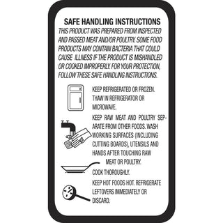 Meat Poultry Handling Label White - 1"L x 1 3/4"H 1000 Per Roll by HUBERT – 1*1.75 inches, Paper, White, Model 21731