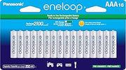 Panasonic BK-4MCCA16FA eneloop AAA 2100 Cycle Ni-MH Pre-Charged Rechargeable Batteries, 16 Pack