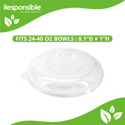 Responsible Products Clear Lids (125 Count) / Clear / Casual Bowls