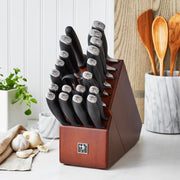 Elan 21-pc Knife Block Set by HENCKELS – 21-pc, Stainless Steel, Brown, Pack of 21, Model 19770-021