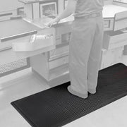 Global Industrial Diamond-Plate Anti Fatigue Mat – 15/16" Thick, 3'W x 10'L, Black