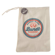 Bundt® Pan Storage Bag by Nordic Ware – One Size, 100% white cotton with single unknotted jute drawstring, Model 01128SLT