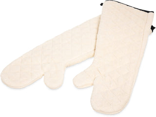 Terry Oven Mitts by San Jamar – 24 Inches, Terry Cloth, Tan, Model 824TM