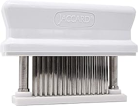 Jaccard 200348, 48 Blade Durable Meat Tenderizer with Stainless Steel Razor Sharp Needle, Cooking Gadget for Tenderizing Chicken, Beef, Pork, Veal, BBQ, White