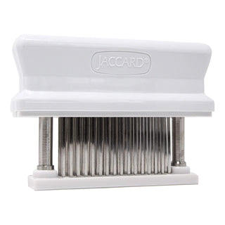 48 Blade Durable Meat Tenderizer with Stainless Steel Razor Sharp Needle, Cooking Gadget for Tenderizing Chicken, Beef, Pork, Veal, BBQ, White by Jaccard – Pack of 1, Model 200348