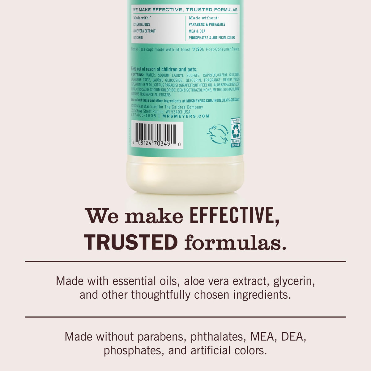 CLEAN DAY Liquid Dish Soap by Mrs. MEYER'S – 16 Fl Oz (Pack of 1), Mint, Model MMY0024SCJHCE