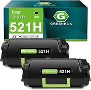 GREENBOX 521H 52D1H00 Toner Cartridges for MS810dn MS811n Printers, 2 Black | Compatible for Lexmark MS810n MS810dn MS810de MS811n MS811dn MS812de MS812dn MS710n MS711dn Printers