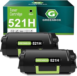 GREENBOX 521H 52D1H00 Toner Cartridges for MS810dn MS811n Printers, 2 Black | Compatible for Lexmark MS810n MS810dn MS810de MS811n MS811dn MS812de MS812dn MS710n MS711dn Printers