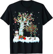 Emu Bird Xmas Element Tree Lighting Emu Christmas T-Shirt