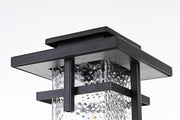 Cambria One Light Outdoor Post Mount Black by Lighting Design – Iron, Black, Model OD320P17BK