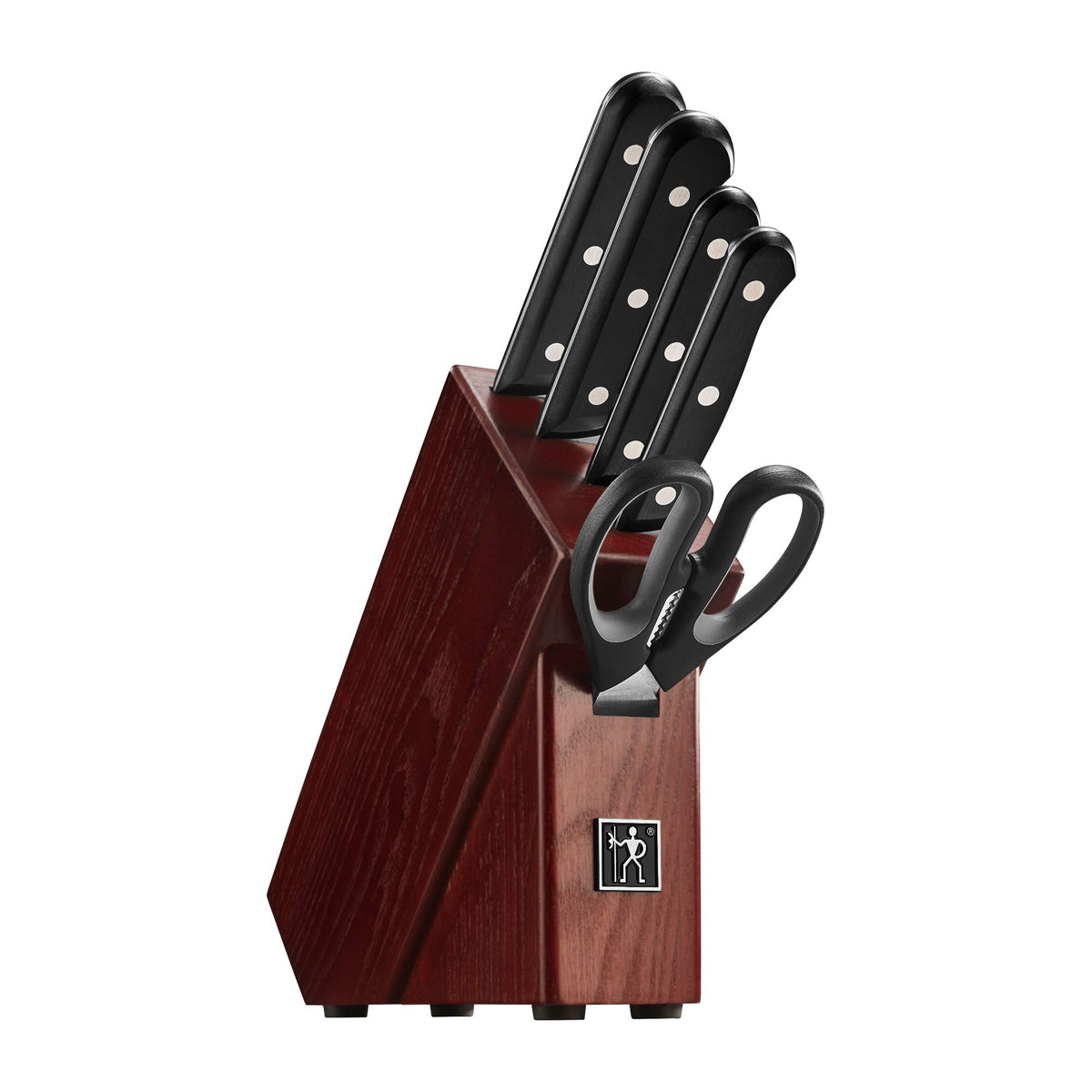 Solution 7-pc Knife Block Set by HENCKELS – 7-pc, High quality German stainless steel, Stainless Steel, Pack of 7, Model 17552-006
