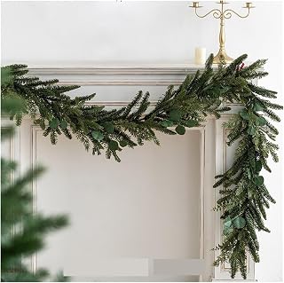 Garland for Home 2 Pcs Christmas Pine Garland Greenery Decoration Artificial Branch Leaves Party Decoration