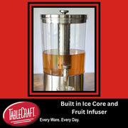 Tablecraft 2.5 Gallon Upscale Drink Dispenser / 11 x 13.5 x 24" / Stainless Steel Iced Beverage Dispensers
