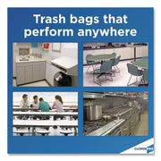 ForceFlexPlus Tall Kitchen Drawstring Trash Bags -13 Gallon White Trash Bag by Glad – 1 Count (Pack of 600), 13.0 gallons, Plastic, White, Pack of 6