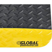 24" W x 72L Diamond Plate Ergonomic Anti Fatigue Mat by Global Industrial – Foam, Black, Model 800351YL