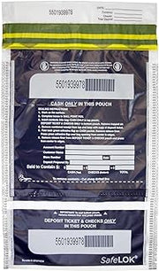 ControlTek SafeLok Deposit Bags, 10" x 15", Clear, Vertical, 100 Bags