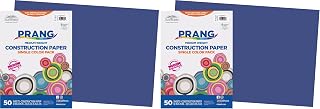 Pacon Prang (Formerly SunWorks) Construction Paper, Bright Blue, 12" x 18", 50 Sheets (Pack of 2)