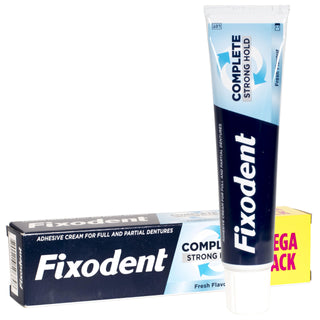 Complete denture adhesive by Fixodent – 70 g, Polyvinyl Acetate (PVA), Blue, Model 8700216596848