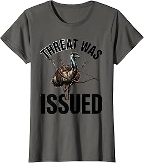 Threat Was Issued Tactical Emu Dark Humor Animal Meme T-Shirt