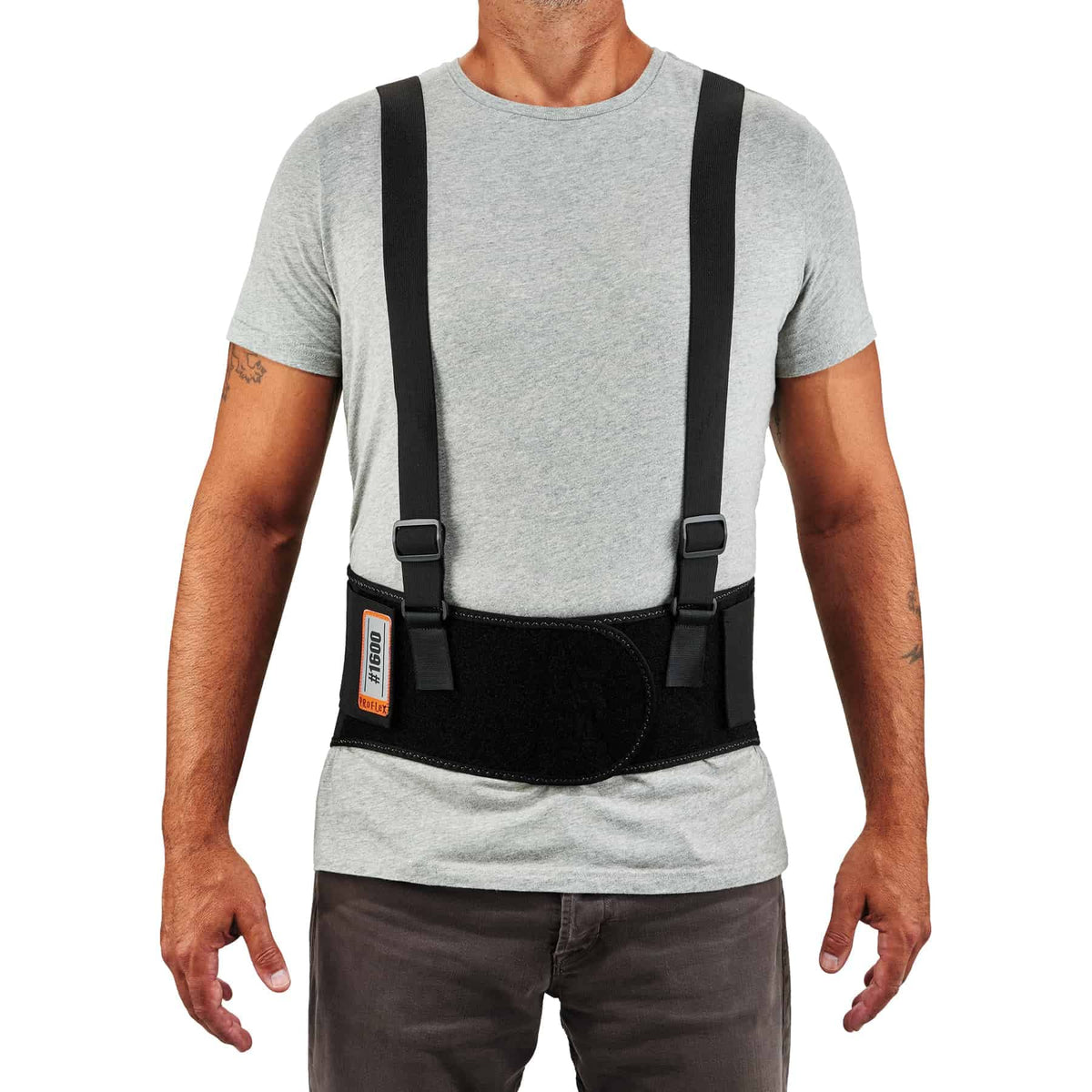 ProFlex 1600 Back Support Brace by Ergodyne – Medium, Polyester, Black, Model 11103