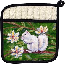 Betsy Drake PT950 White Squirrel Pot Holder