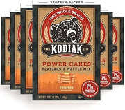 Kodiak Cakes Protein Pancake Energy Cakes, Flapjack & Waffle Mix, Pumpkin Flax, 18 Oz (Pack Of 6)