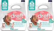 Dreft Toddler Liquid Laundry Detergent, Gentle on Sensitive Skin Laundry Soap, 150 fl oz, 114 Loads (Packaging May Vary) (Pack of 2)
