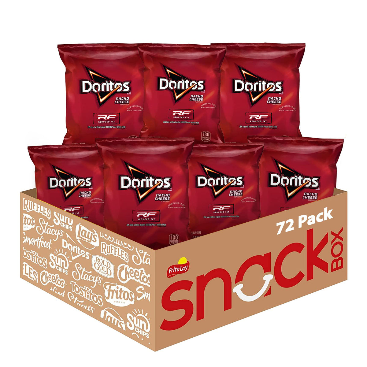 Doritos Reduced Fat Nacho Cheese / 72 Ounce (Pack of 1) / No Color Tortilla