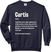 Curtis Definition Funny First Name Humor Nickname Comfort Colors Adult Sweatshirt