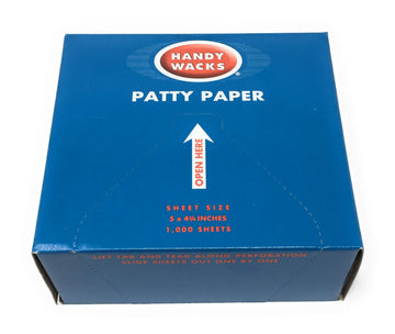 5x4-3/4-Inch Hamburger Patty Papers, Disposable Meat Butcher Paper Sheets, 1000-Piece Pack by Handy Wacks – 5 inches x 4.75 inches, Paper, White, Pack of 1000, Model P-50-X