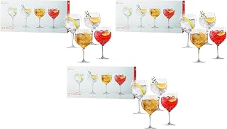 Spiegelau Special Gin and Tonic Glasses, 4 count - European-Made Crystal, Modern Cocktail Glassware, Dishwasher Safe, Professional Quality Cocktail Glass Gift Set - 21 oz (Pack of 3)