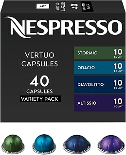 Nespresso Vertuo, Intense Variety Pack, 40-Count Coffee Pods