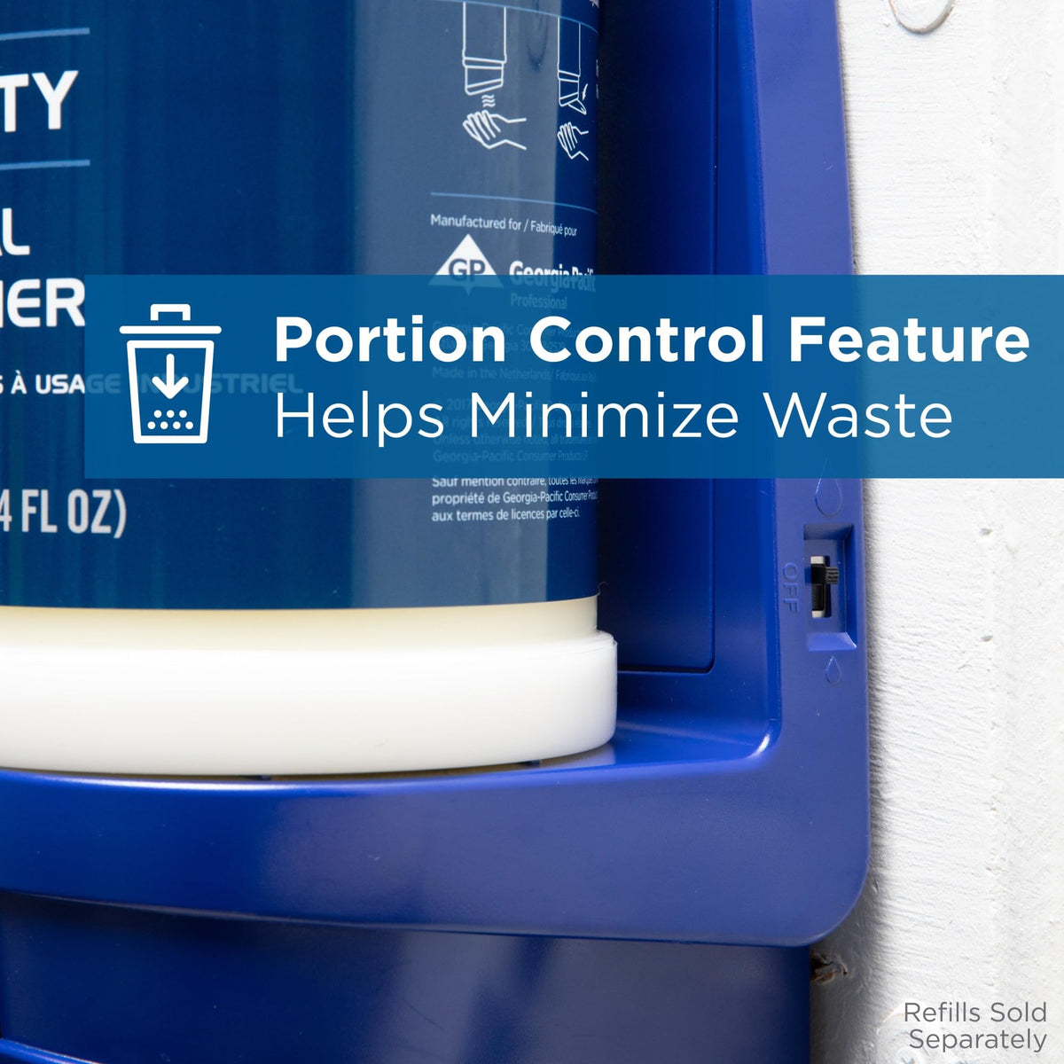Automated Touchless Industrial Hand Cleaner Dispenser by Georgia-Pacific – Blue, Model 54010