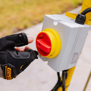 Electric 8” Concrete Scarifier Planer Grinder for Sidewalk Trip Hazard Repair by Tomahawk Power – Yellow, Model eTSCAR8 + eTSCAR6TCC