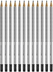 Faber-Castell Grip Graphite Pencils with Erasers – No. 2.5, 8mm, Drawing Pencils for Kids, Sketch Pencils, Art Pencils for Drawing and Shading (12 Count)