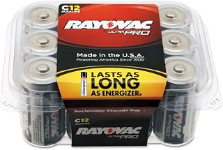 Rayovac Ultra Pro Alkaline C Batteries, 12/PK (ALC-12F)