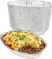 Handi-Foil Mini Oval Casserole Aluminum Pan 50/Pk - Disposable 22 oz Container (pack of 50)