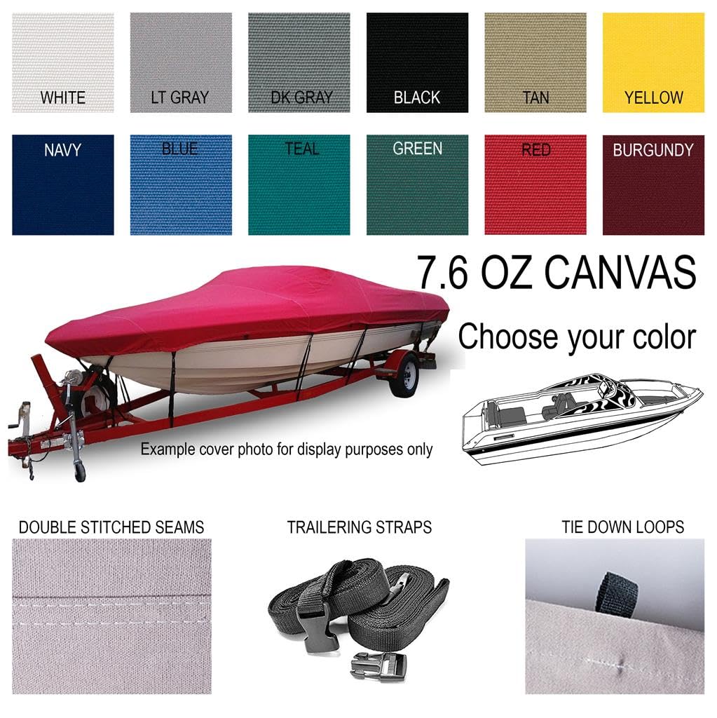 7.6oz Solution Dyed Polyester Styled-to-Fit Cover Compatible with a All Performance Plus Olympian I/O Boat by STOPBYUS – Polyester