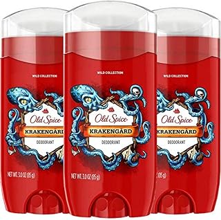 Old Spice Deodorant for Men, Krakengard Scent, Wild Collection, 3 oz, Pack of 3